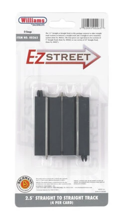 Bachmann E-Z Street 2.5" Straight To Straight Track(4/Card)