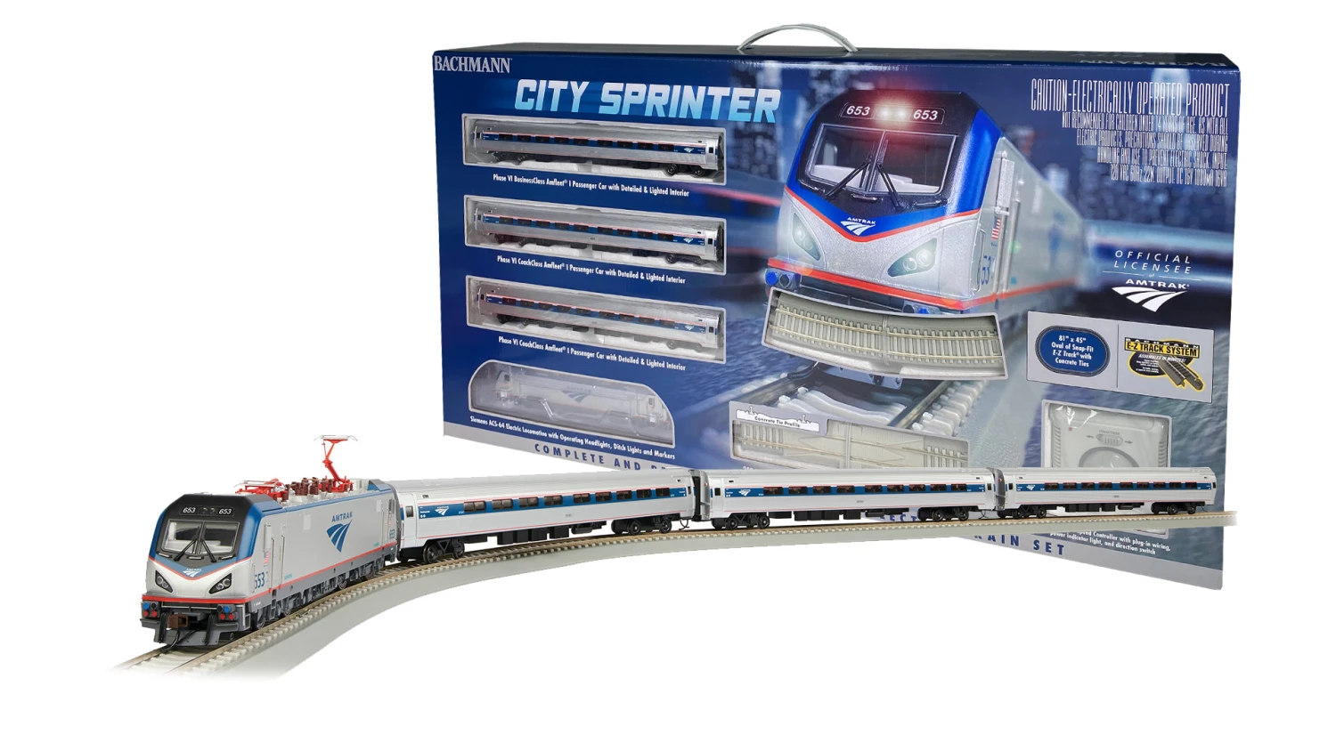 Bachmann Amtrak® City Sprinter Set (DCC/sound Ready) (HO Scale) 1 Bachmann Amtrak® City Sprinter Set (DCC/sound Ready) (HO Scale)