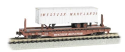 Bachmann Western Maryland® 52ft Flat Car W/ WM 35ft Trailer (N Scale)