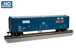 Bachmann 50' Steel Reefer - Tropicana #13088 (Blue & Silver) (HO SCALE)