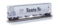 Bachmann Santa Fe - 4 Bay Cylindrical Grain Hopper (HO Scale)