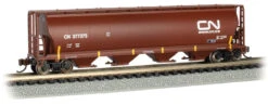 Bachmann Canadian National (Oxide Red) - 4 Bay Cylindrical Grain Hopper N