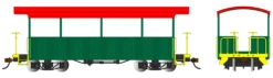 Bachmann Green W/ Red Roof - Excursion Car (On30)