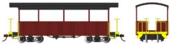 Bachmann Burgandy W/ Black Roof - Excursion Car (On30)