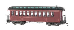 Bachmann Burgundy & Black, Unlettered - Coach/Obser. W/ Lighted Interior