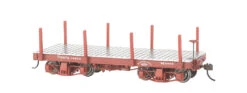 Bachmann 18 Ft. Flat Car - Oxide Red, Data Only (2 Per Box) (On30)