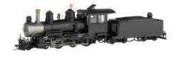 Bachmann Black, Unlettered W/Wood Cab & Fluted Domes - 4-6-0 - DCC (On30)