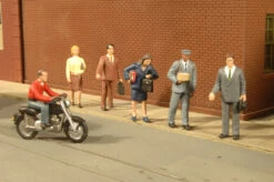Bachmann City People With Motorcycle - HO Scale