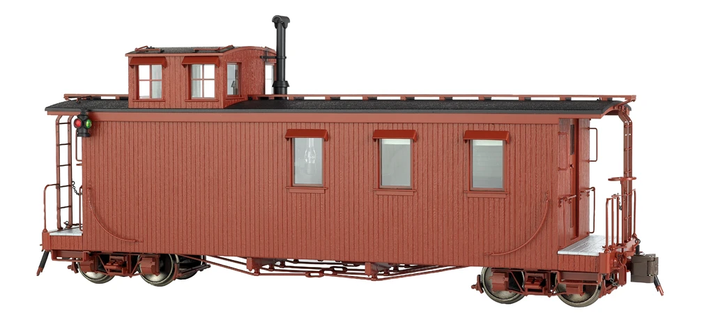 Bachmann Painted, Unlettered - Oxide Brown - Long Caboose (Large Scale) 1 Bachmann Painted, Unlettered - Oxide Brown - Long Caboose (Large Scale)