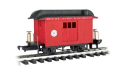 Bachmann Baggage - Short Line Railroad - Red With Black Roof (G Scale)