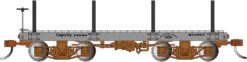 Bachmann 18 FT. FLAT CAR - GRAY, DATA ONLY (2 PER BOX) (On30)