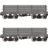 Bachmann 18 Ft. Low-Side Gondola - USA #100501 & #100705 - Gray (2/box)