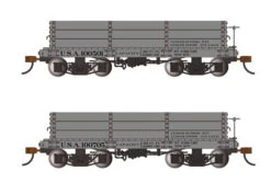 Bachmann 18 Ft. Low-Side Gondola - USA #100501 & #100705 - Gray (2/box)