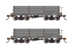 Bachmann 18 Ft. Low-Side Gondola - USA #100701 & #101222 - Gray (2/box)