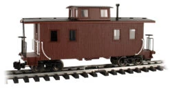 Bachmann Painted, Unlettered - Brown - Eight-Wheel Center-Cupola Caboose