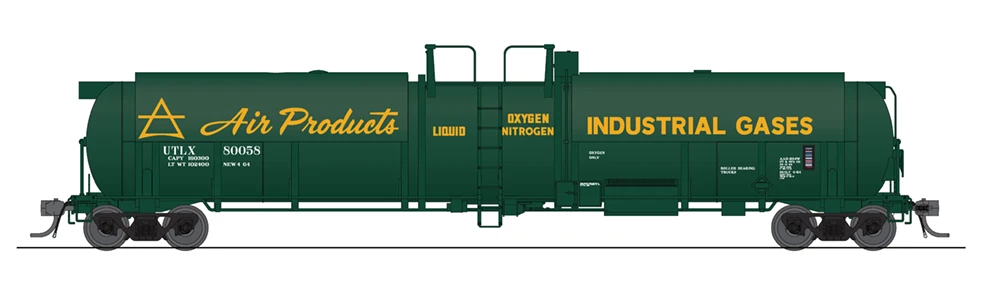 6159 Cryogenic Tank Car, Air Products, Single Car, HO 1 6159 Cryogenic Tank Car, Air Products, Single Car, HO