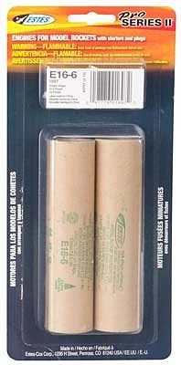 Estes No.1697 - E16-6 Engines (29 Mm)