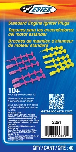 Estes No.2251 Standard Engine Starter Plugs 1 Estes No.2251 Standard Engine Starter Plugs