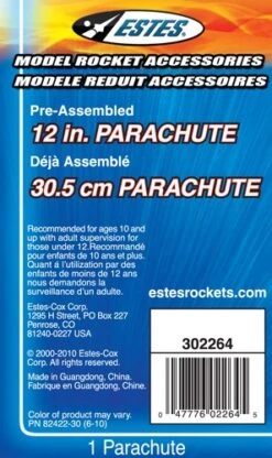 Estes No.2264 12in. Printed Parachute