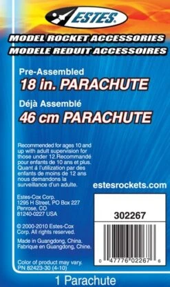 Estes No.2267 18in. Printed Parachute