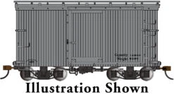 Bachmann 18 Ft. Box Car W/ Murphy Roof - Gray, Data Only (2 Per Box) On30
