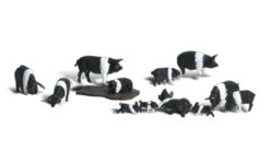 Woodland Scenics No.1864 Hampshire Pigs HO